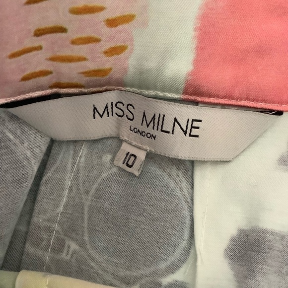 Miss Milne Colorful Print Skirt Sz-10 - Picture 5 of 6